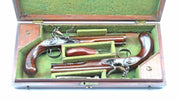 Flintlock Officers Pistols by Wogdon, Cased Pair. Ref X3308